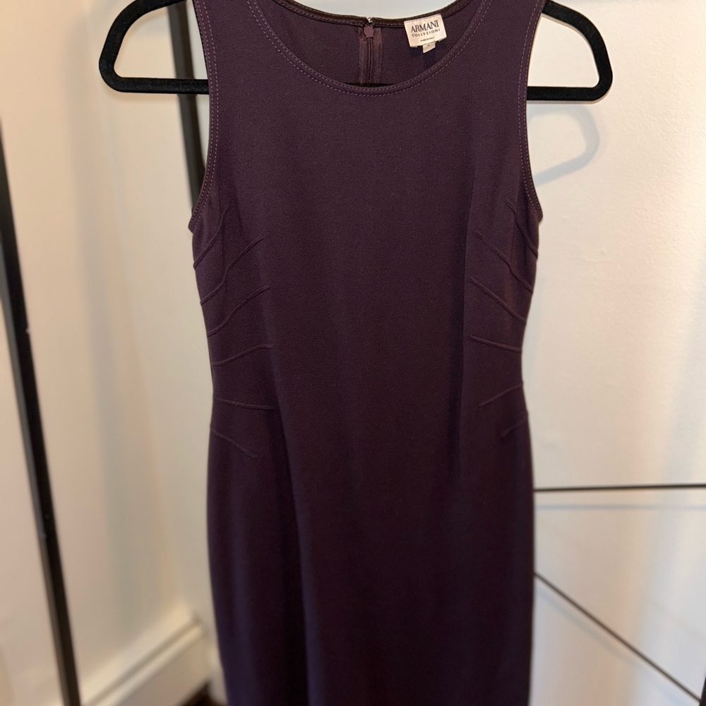 Armani Collezioni Rich Purple Midi Dress